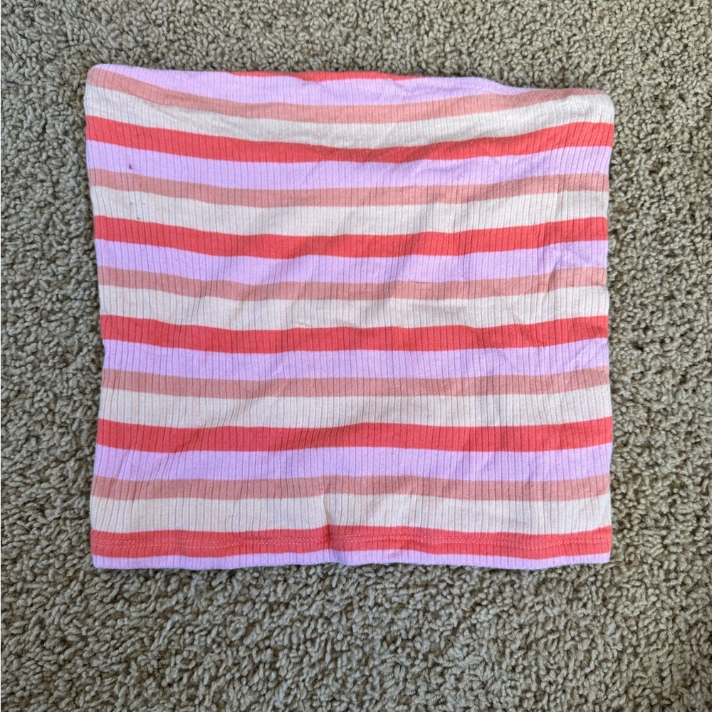 American Eagle Outfitters Pink and Orange Ribbed Top